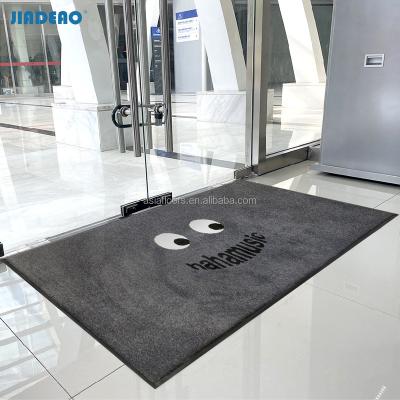 China Washable Popular Custom Rubber Door Mat Entrance Made In China Floor Mats With Logo Indoor Doormat for sale