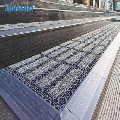 China Factory Price Washable Modular PVC Entrance Floor Door Mats Snap In Pull Out Entrance Floor Mat for sale