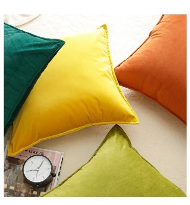 China Anti Dust Mites Personalized Vintage Retro Fall Leaves Polyester Peach Plain Classic Cushion Cover for sale