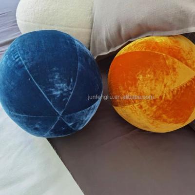 China Anti-static Customize Spherical Velvet Carving Cushions Pillow Soft Nordic Style Luxury Bedroom Sofa Cushion for sale