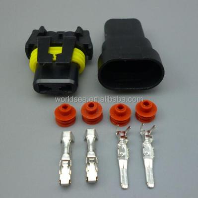 China Automotive 2p HID Copper Terminal Connector Auto Car Terminals 9005 Male And Female Socket for sale