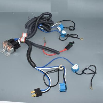 China 12v H4 4lamp automotive harness looms auto relay socket, relay harness kits for sale