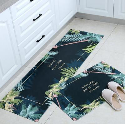 China Washable Waterproof Custom Printed Floor Mat Anti Slip Anti Fatigue Kitchen Mat Cover for sale