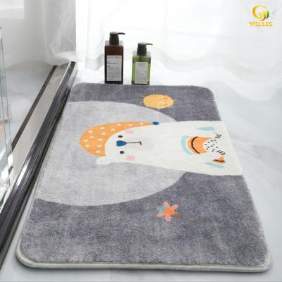 China Art Decor 2021 New Custom Printed Shaggy Washable Soft Bath Blanket Microfiber Bathroom Mat Blankets for sale