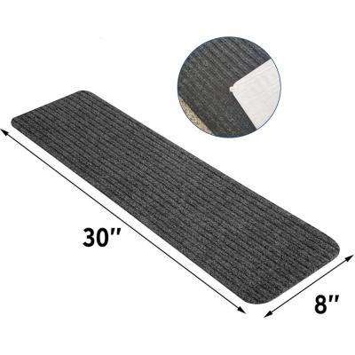 China Amazon Hot Sale Modern 30inch Pre-Applied Adhesive Non Slip Carpet Stair Treads 8inch X for sale