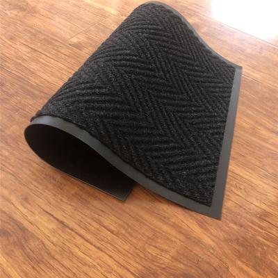 China Design Washable 100% Polyester Welcome Anti Skid Entrance Door Mat Outdoor Commercial Floor Mat for sale