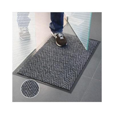 China Entrance Waterproof High Quality Heavy Duty PVC Backed Arrowhead Design Exterior Door Mat for sale