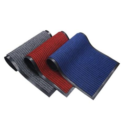 China Waterproof Indoor Outdoor Heavy Duty Floor Mat Double Rib Anti Slip Dust Control PVC Door Mat For Home And Commercial Use for sale