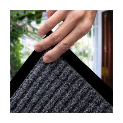 China Front Door Waterproof Low Profile Heavy Duty High Quality Extra Wide Double Entry Polyester Scratch Mat for sale