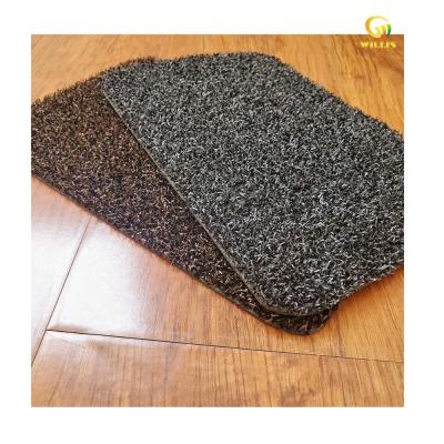 China All weather waterproof anti-slip synthetic turf polypropylene fiber door mats tans and similar color grety grass outdoor mats for patio for sale