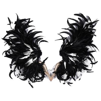 China Black And White Eco - Friendly Angel Wings Party Supplies Christmas Halloween Props for sale