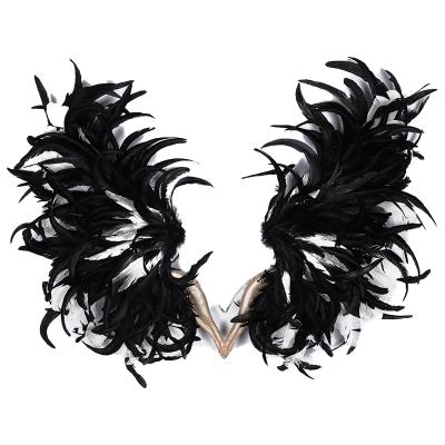 China Eco - Friendly Party Props Angel Wings Decoration Feather Christmas Halloween Decoration for sale