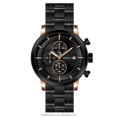 China Auto Date Watches Customized Sports Water Resistant Fashion Chronograph Calendar Luxury Multifunctional Men's Wrist Watch for sale