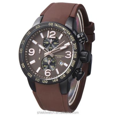 China Auto Date Sports Multifunctional Customized Chronograph Calendar Watches Fashion Water Resistant Luxury Men's Wristwatch for sale