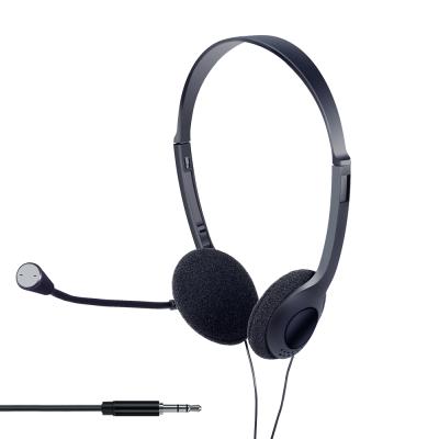 China Earphone Online Education Wired Headphones With Microphone 3.5mm Jack Noise Canceling Call Center Headset for sale