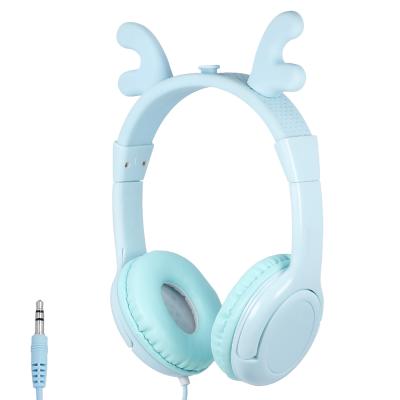 China Headband Wired 3.5mm Silicone Noise Canceling Cute Sports Game Computer Cat Children Kids Earphones for sale