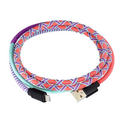 China New Fashion Mobile Phone USB Charging Woven Nylon More Durable For Phone Cable Data Charger Braided Rope for sale