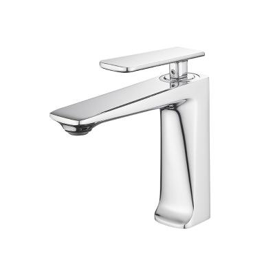 China Metered Faucets 100% Brass Color Basin Gun-Grey With Cold Water Hot Function For Bathroom for sale