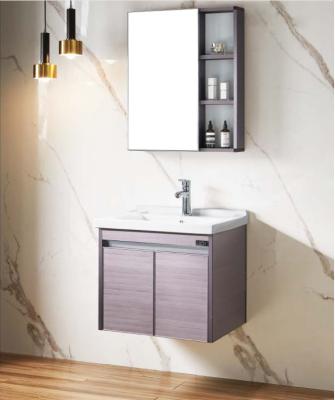 China Modern Wall Mounted Matte Coffee Bathroom Sink Cabinet for sale