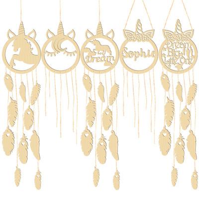 China CLASSIC Wooden DIY Unicorn Dream Catcher Home Wall Decor Accessories Ornaments For Decor for sale