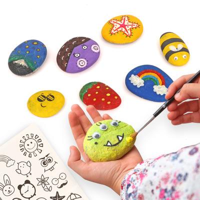 China Hot Educational Toy Amazon Selling Arts And Crafts Activities DIY Rock Painting Art Kit For Kids for sale