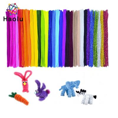 China Haolu Best Selling 600 Pcs Diy Craft Kits Assorted Colors Pipe Cleaners DIY Art Craft Decorations Chenille Stems In Stock for sale