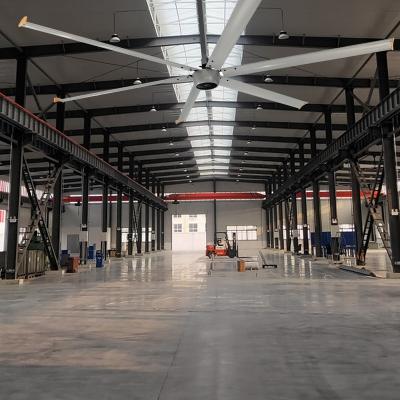 China Logistic Center Best Price 14FT HVLS Motor Fan Factory Wuxi Large BLDC Warehouse Workshop Gym Industrial Ceiling Fan for sale