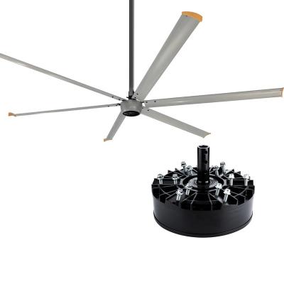 China Hotel Wind Ultrastrong Metal Industrial 6 Blade Electric Black AC Ceiling Fan for sale