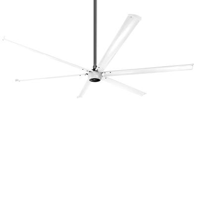 China Hotel Whosale Industrial 6 Blades Ultrastrong 750W Electric Wind AC Black Ceiling Fan Metal for sale