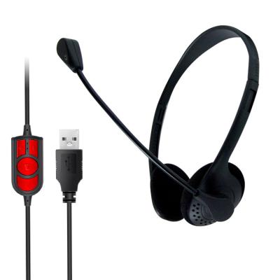 China Wholesale Headband Noise Commercial Local Usb Headset Cancellling Cable Call Center For PC Computer Work for sale