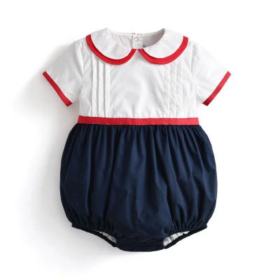 China 2022 Cotton Rompers Organic Summer Boutique Bubble Newborn Girls Boys 100% Spanish Baby Brother Sister Matching Clothes for sale