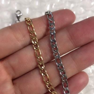 China 2021 Minimalist Jewelry Cuban Link Anklet Cuban Link Chain Anklet Bracelets Lead Free Nickel Free Stainless Steel Gold Plated Bracelets for sale