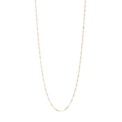 China Lead Eco-Friendly And Nickel Free Anti-allergic Fashion Style Simple 14K Gold Planted 925 Sterling Silver Water Wave Chain Necklace for sale