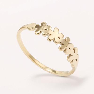 China Personalized Jewelry Environmental Friendly Stainless Steel Ring Trendy Gold Plated Ring for sale