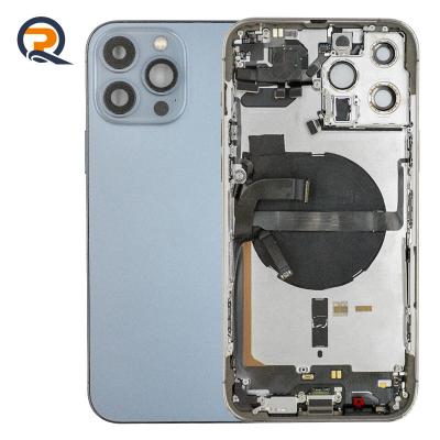 China Original For Iphone Replacement Repairing Full Housing Assembly Middle View Case Full Back Housing Back Cover With Flex Cable For Iphone 13 pro max for sale