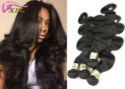 China Pure Natural Shine Indian Virgin Hair , Thickness Body Wave Hair Extensions for sale