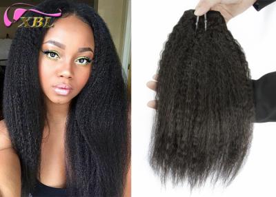 China Kinky Straight Virgin Indian Remy Hair , Smooth 18 Inches Human Wavy Virgin Indian Hair Weave for sale