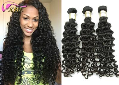 China Soft Long Cambodian Virgin Hair , Cambodian Deep Wave Hair Full Ends No Mixture for sale