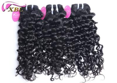 China One Donor Jerry Curl Peruvian Virgin Hair Weft Black Color No Bad Smell for sale