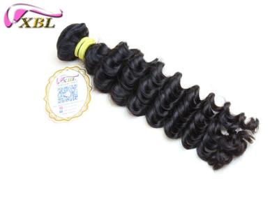 China Raw Cambodian Human Hair On Machine Weft 20 Inch Hair Extension Weft Deep Wave for sale