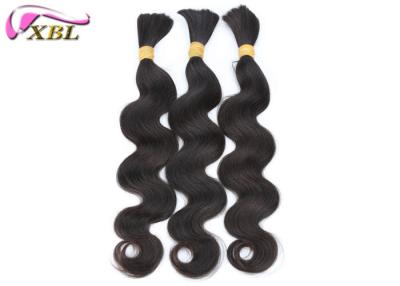 China Unprocessed Virgin Brazilian Bulk Hair Extensions Without Weft Body Wave Black for sale