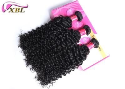 China Full Cuticle Pure Raw Indian Virgin Curly Human Hair Weft Jet Black Curly 100g for sale