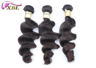 China Full Cuticle Loose Wave Black Virgin Brazilian Hair Weaves Soft And Health for sale