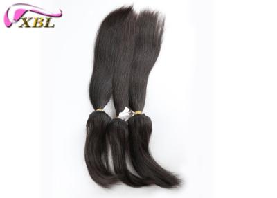 China Sew In Hair Directly Braid In Human Hair / Virgin Brazilian Weaves No Tangle Black for sale