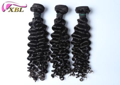 China Extensiones brasileñas humanas negras naturales del pelo de la Virgen ningún enredo y vertimiento en venta