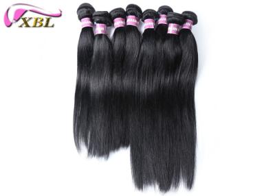 China Silky Virgin Indian Straight Hair Bundles Natural And Soft Black Color for sale