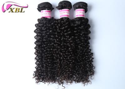 China Raw Indian Curly Hair / Indian Virgin Hair Extensions 10 Inch Black for sale