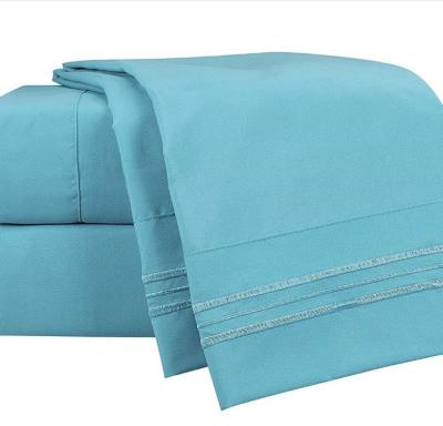 China High Quality Soft Comfort Double Beach Towels Imported Anti-Static Blue Sheets for sale