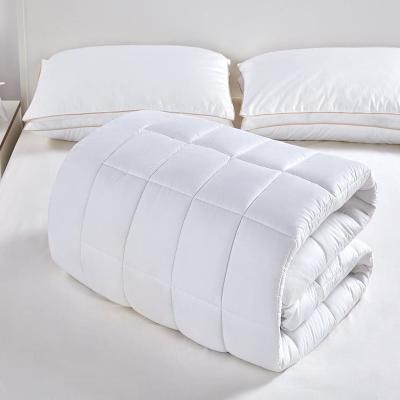 China Queen Anti Dust Mites Cooling Mattress Topper Cotton Top Pillow Top Mattress Pad Cover With Alternate Down Fill for sale