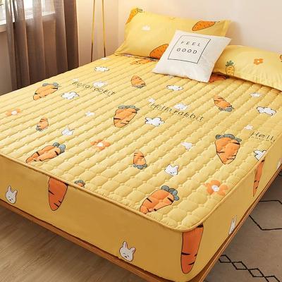 China Anti Dust Mite King Mattress Pad Cover Thick Quilted Mattress Topper Comfortable Breathable Mattress Protector Fitted for sale